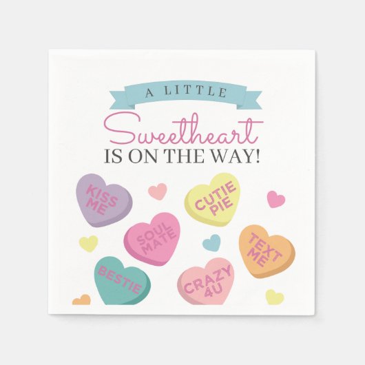 Little Sweetheart Candy Baby Dusche Serviette (Vorderseite)