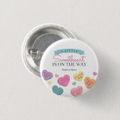 Little Sweetheart Candy Baby Shower Button (Vorne & Hinten)