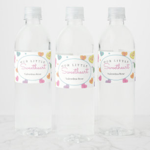 Little Sweetheart Candy Februar Party Dekoration Wasserflaschenetikett