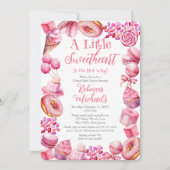 Little Sweetheart Candy Frame Virtual Baby Dusche Einladung (Vorderseite)