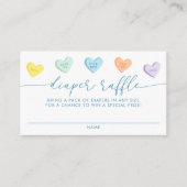 Little Sweetheart Candy Hearts Diaper Raffle Begleitkarte (Vorderseite)
