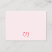 Little Sweetheart Diaper Raffle Card Begleitkarte (Rückseite)