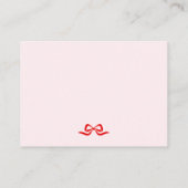 Little Sweetheart Diaper Raffle Card Begleitkarte (Rückseite)