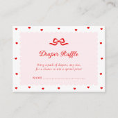 Little Sweetheart Diaper Raffle Card Begleitkarte (Vorderseite)
