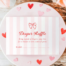 Little Sweetheart Diaper Raffle Card Begleitkarte