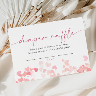 Little Sweetheart Diaper Raffle Girl Baby Dusche Begleitkarte