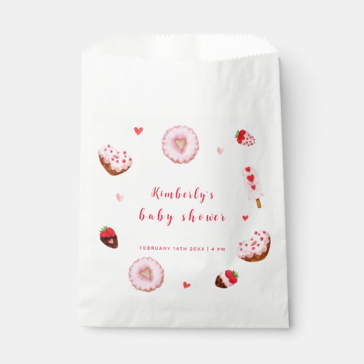 Little Sweetheart Donuts Valentines Baby Dusche Geschenktütchen (Vorderseite)