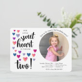 Little Sweetheart - Einladung zum zweiten Geburtst (Stehend Vorderseite)