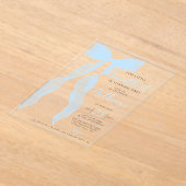 Little Sweetheart Elegant Blue Bow Birthday Party Acryleinladungen (Ablage )