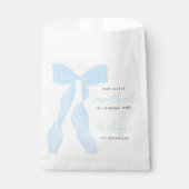 Little Sweetheart Elegant Blue Bow Birthday Party Geschenktütchen (Vorderseite)