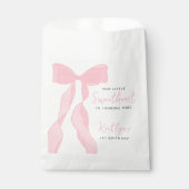 Little Sweetheart Elegant Pink Bow Birthday Party Geschenktütchen (Vorderseite)