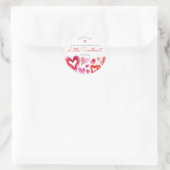 Little Sweetheart Februar Gastgeschenk Runder Aufkleber (Tasche)