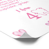 Little Sweetheart First Birthday Milestone Zeichen Poster (Ecke)