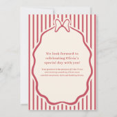 Little Sweetheart First Birthday Valentine's Day Einladung (Rückseite)