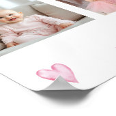 Little Sweetheart First Year Meilenstein Foto Poster (Ecke)