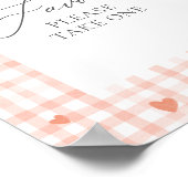 Little Sweetheart Gingham Baby Duwer Lieblingsunte Poster (Ecke)