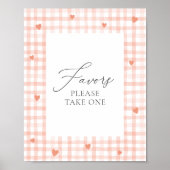 Little Sweetheart Gingham Baby Duwer Lieblingsunte Poster (Vorne)