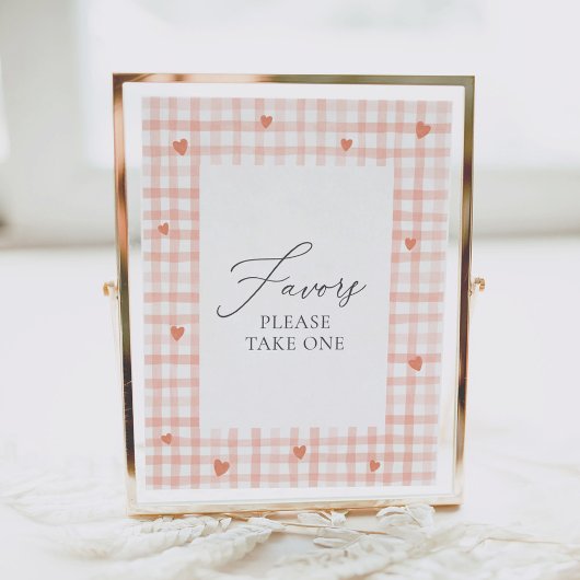 Little Sweetheart Gingham Baby Duwer Lieblingsunte Poster