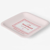 Little Sweetheart Girl Baby Dusche Pappteller (Gewinkelt)