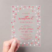 Little Sweetheart Girl Baby Shower Invitation Acryleinladungen (Insitu (Handheld))