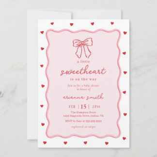 Little Sweetheart Girl Baby Shower Invitation Einladung