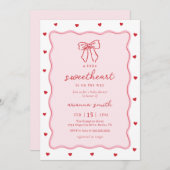 Little Sweetheart Girl Baby Shower Invitation Einladung (Vorne/Hinten)