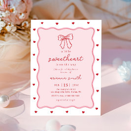 Little Sweetheart Girl Baby Shower Invitation Einladung