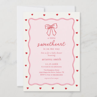 Little Sweetheart Girl Baby Shower Invitation Einladung