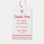 Little Sweetheart Girl Birthday Vielen Dank Geschenkanhänger (Vorderseite)