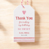 Little Sweetheart Girl Birthday Vielen Dank Geschenkanhänger