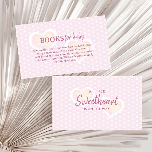 Little Sweetheart Girl Shower Books for Baby Begleitkarte