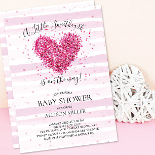 Little Sweetheart Girls Baby Shower Einladung