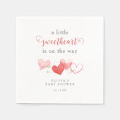 Little Sweetheart Hearts Girl Baby Dusche Serviette (Vorderseite)