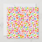 Little Sweetheart Hearts Girls Baby Dusche Invita Einladung (Rückseite)