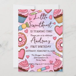 Little Sweetheart is Turning One Valentines Birth Feiertagskarte