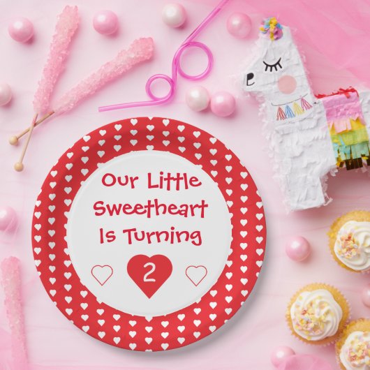 Little Sweetheart Kleinkind Geburtstag Pappteller (Party)
