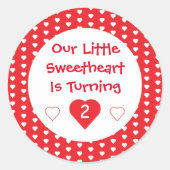 Little Sweetheart Kleinkind Geburtstag Runder Aufkleber (Vorderseite)