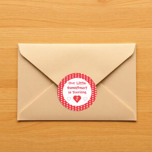 Little Sweetheart Kleinkind Geburtstag Runder Aufkleber