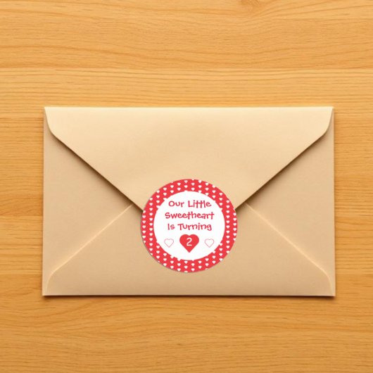 Little Sweetheart Kleinkind Geburtstag Runder Aufkleber