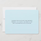 Little Sweetheart Modern Boy Erstgeburt Einladung (Rückseite)