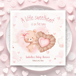Little Sweetheart Pink Baby Dusche Napkins Serviette