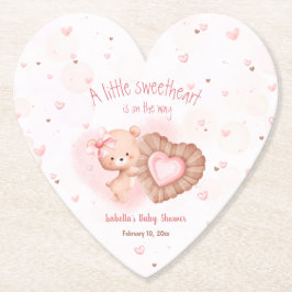 Little Sweetheart Pink Baby Dusche Untersetzer