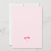 Little Sweetheart Pink Bow Baby Shower Einladung (Rückseite)