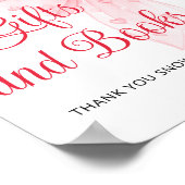 Little Sweetheart Pink Bow Baby Shower Geschenkbuc Poster (Ecke)