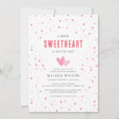 Little Sweetheart Pink Hearts Baby Dusche Einladung (Vorderseite)