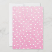 Little Sweetheart Pink Red Hearts 1. Geburtstag Einladung (Rückseite)