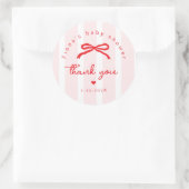 Little Sweetheart Pink Red Valentines Baby Shower Runder Aufkleber (Tasche)