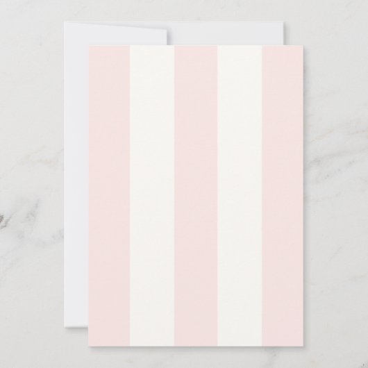 Little Sweetheart Pink Stripes Valentine Geburtsta Einladung (Rückseite)