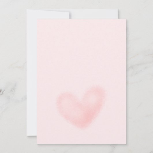 Little Sweetheart Pink Valentines Girl Baby Dusche Einladung (Rückseite)