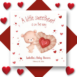 Little Sweetheart Red Baby Dusche Napkins Serviette